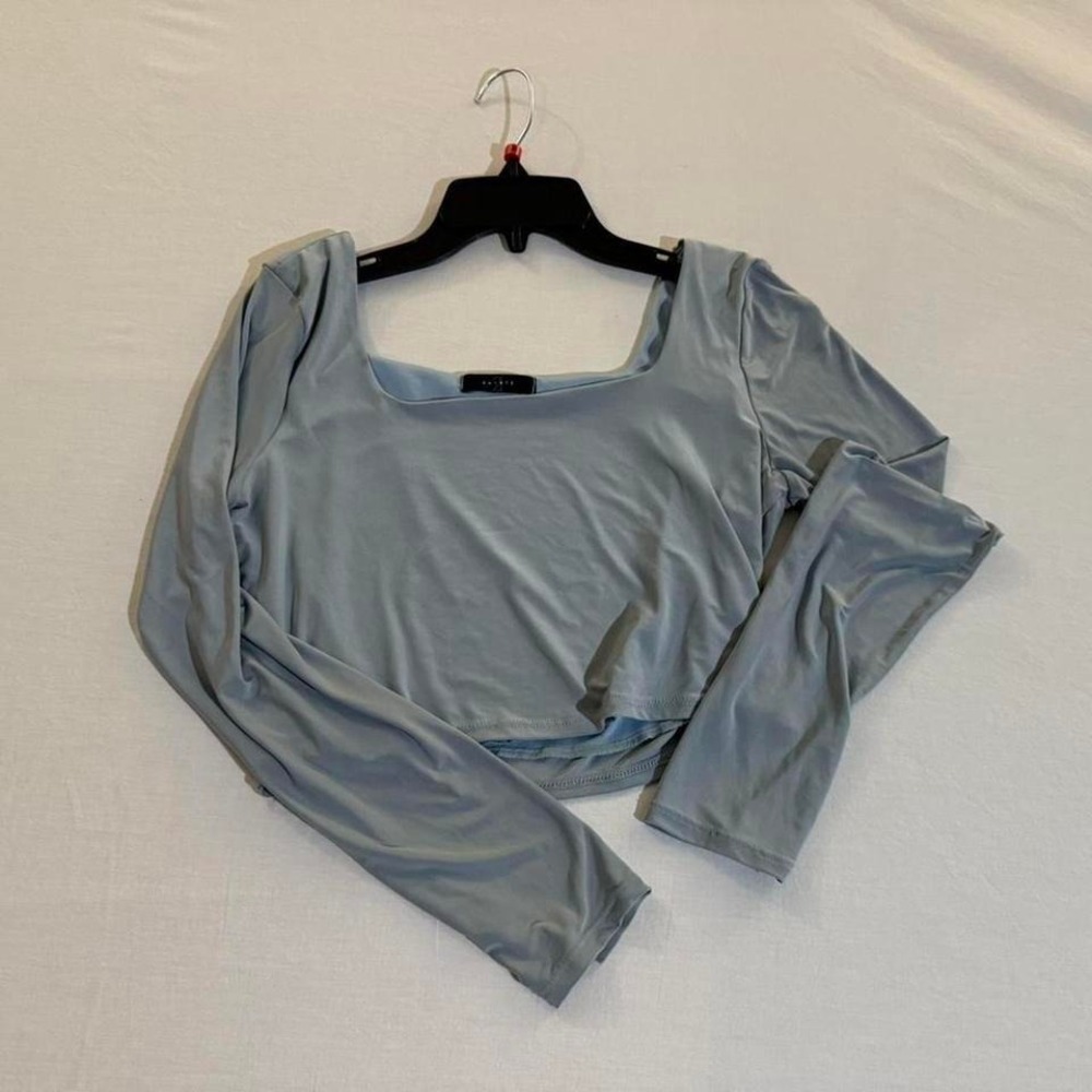 21 Saints Blue Gray Square‎ Neck Crop Top Size L